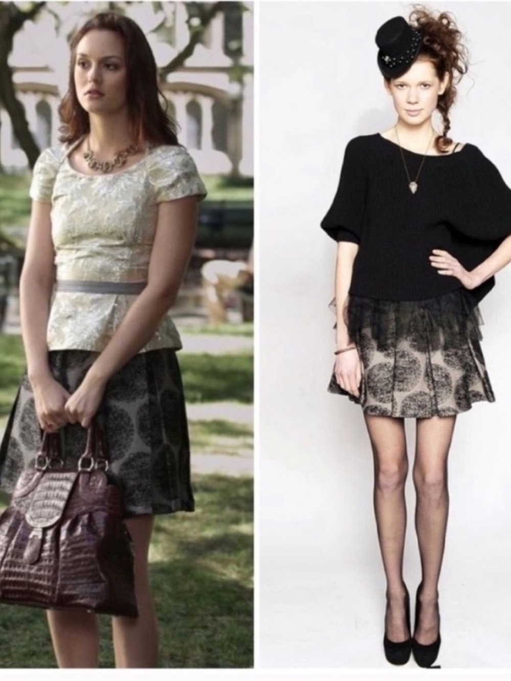 Alice and Olivia Blair Waldorf Pleated Skirt Size XS